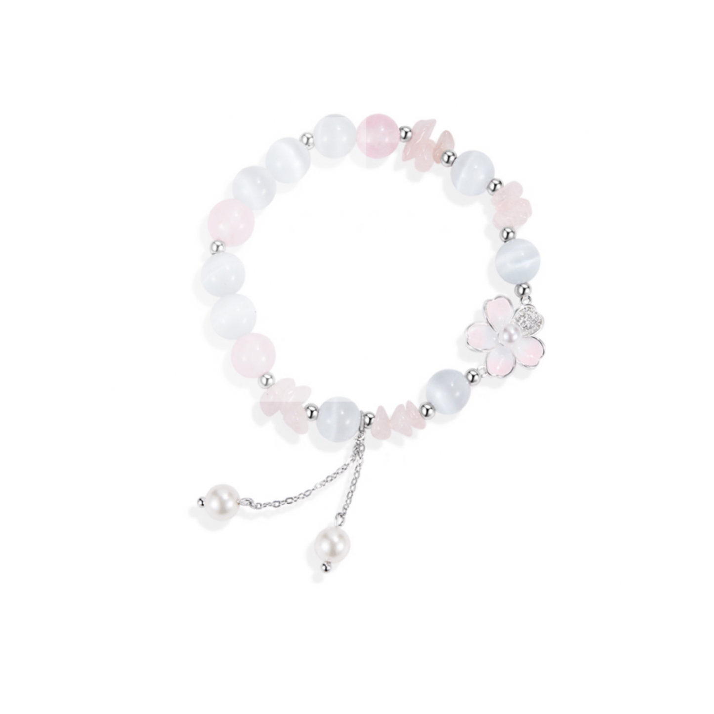 peach blossom glass bracelet