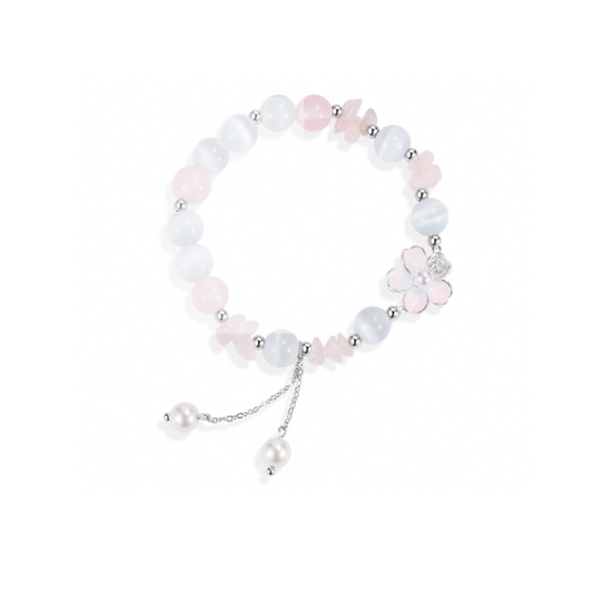 peach blossom glass bracelet