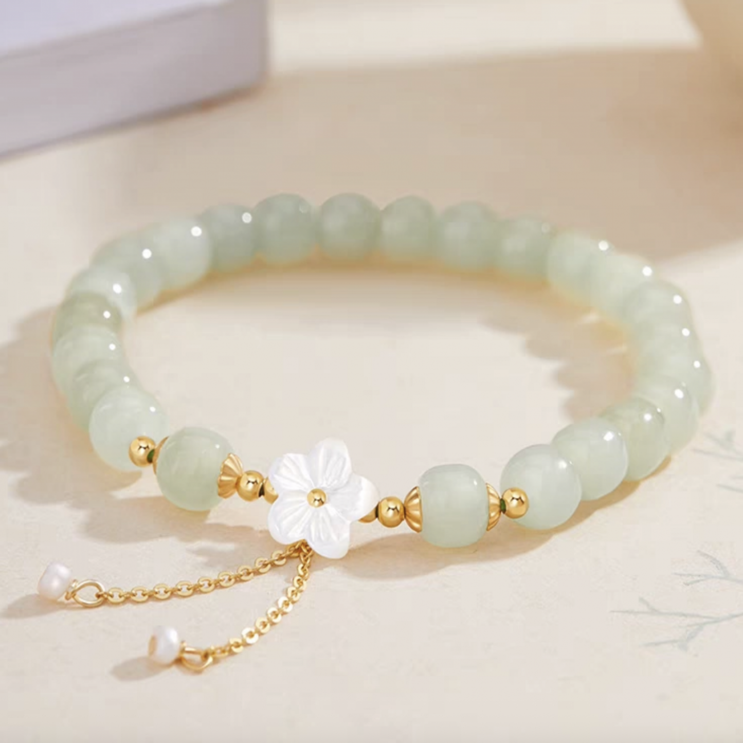 “Peach Blossom Jade” Hetian Jade Bracelet